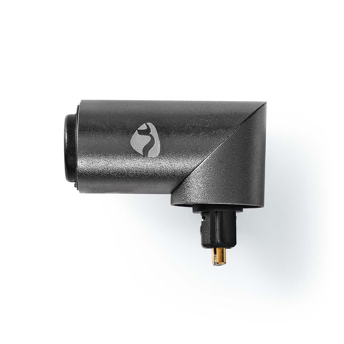 Nedis Toslink Winkel Adapter, 90° abgewinkelt, ST/BU, grau