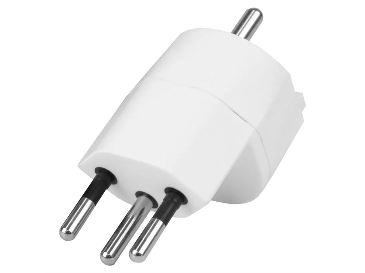 Steffen FIX Adapter DE/CH, CEE7/17 T12 3-polig dezentral weiss