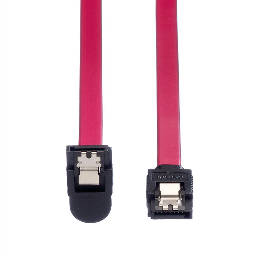 ROLINE Int. SATA 6.0 Gbit/s HDD-Kabel mit Schnappverschluss, gewinkelt, 1 m