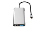 VALUE USB-C Dockingstation, 2x 4k HDMI, DP, VGA, Gigabit Ethernet, 2x USB-C, 2x USB-A, PD