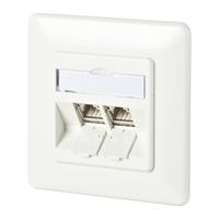 METZ CONNECT C6Amodul 2 Port 180°M UP-Dose, reinweiß RAL9010