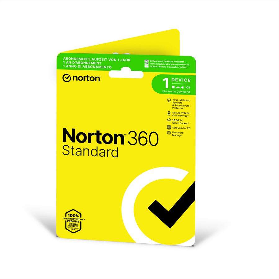 Norton 360 Standard 1 Device, 10GB, 12 Mois