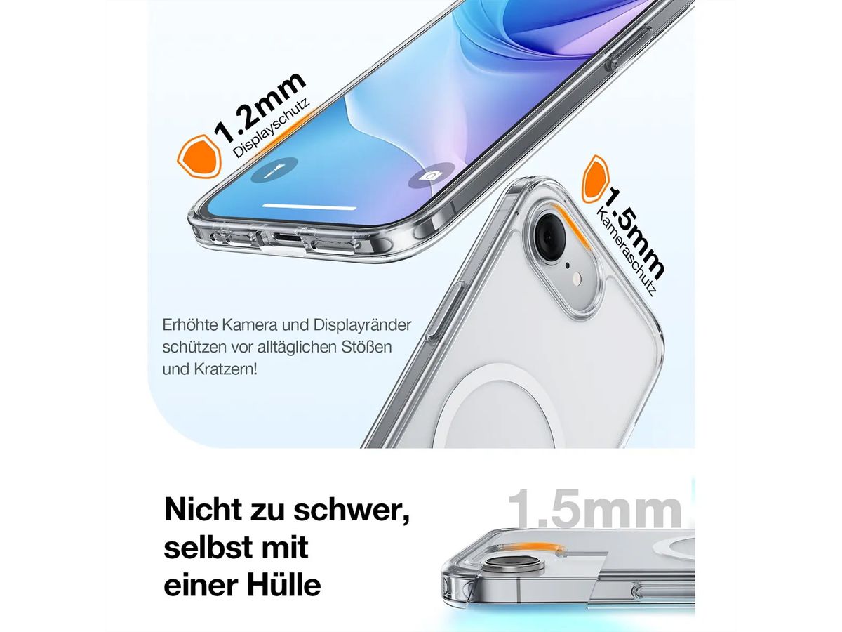 Torras Guardian Schutzhülle, iPhone 16e, MagSafe, transparent