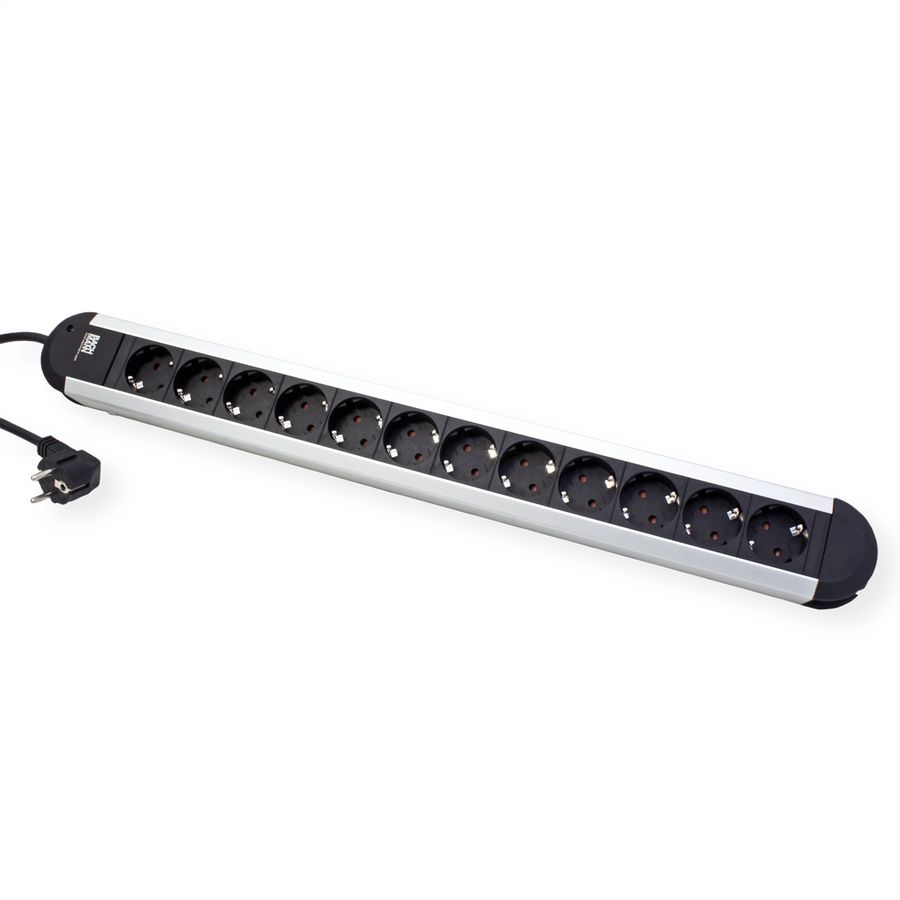 BACHMANN PRIMO Steckdosenleiste 12x Schutzkontakt, Aluminium, 1,75 m