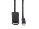 ROLINE Câble Mini DisplayPort, Mini DP - UHDTV, M/M, noir, 3 m