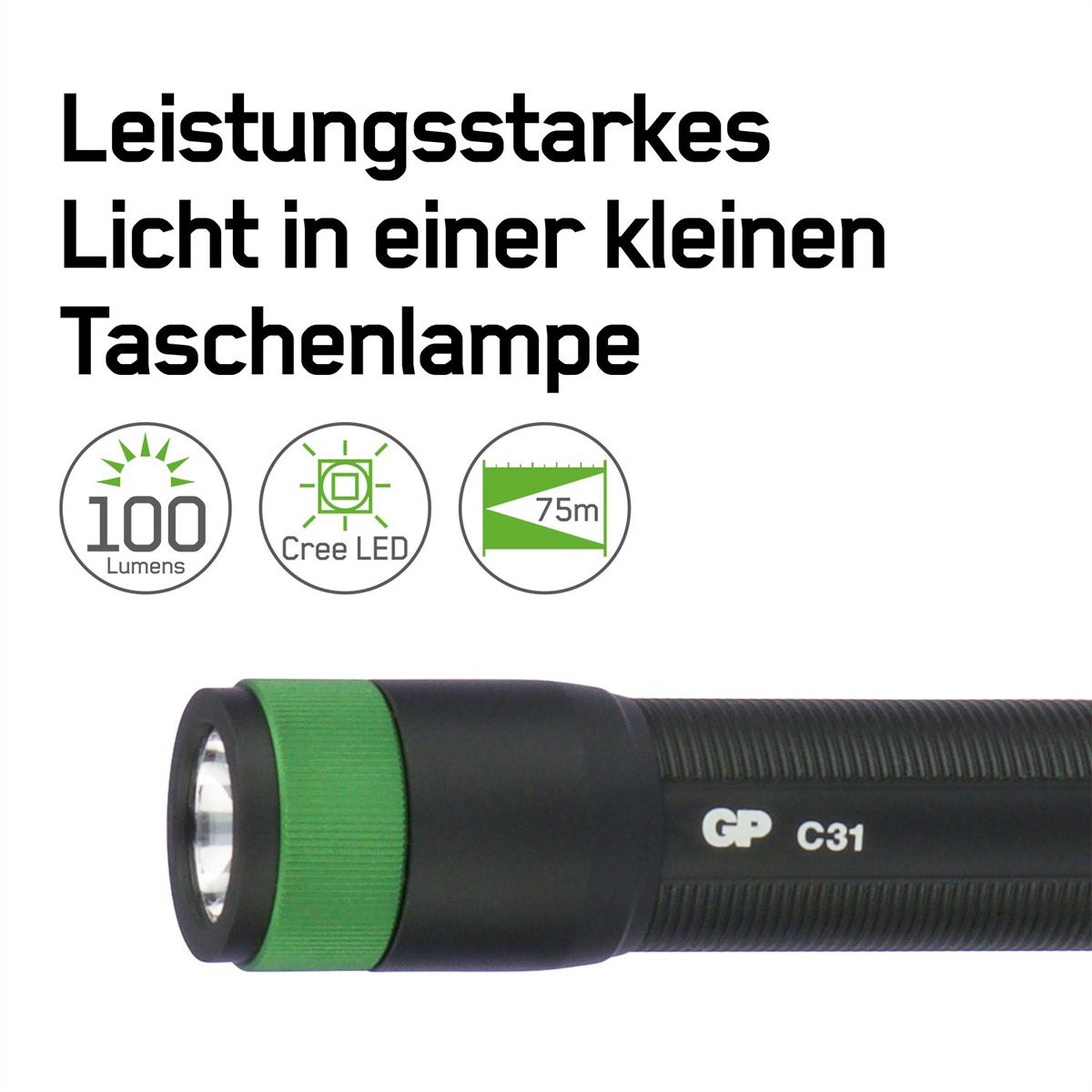 GP Discovery Lampe de Poche CK11 10lm, noir