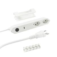 Steffen Bloc multiprises de bureau Alu Desk, 2xT13 + 1xUSB-C PD 18W, blanc, 1.5m