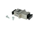 TELEGÄRTNER Coupleur SC, Singlemode et Multimode, Manchon en céramique, boîtier en métal, gris