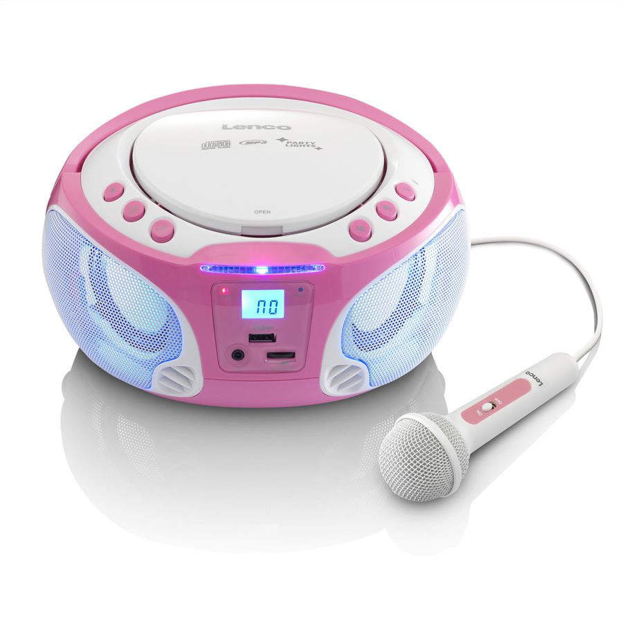 Lenco CD-Player SCD-650, Pink, Lichteffekt