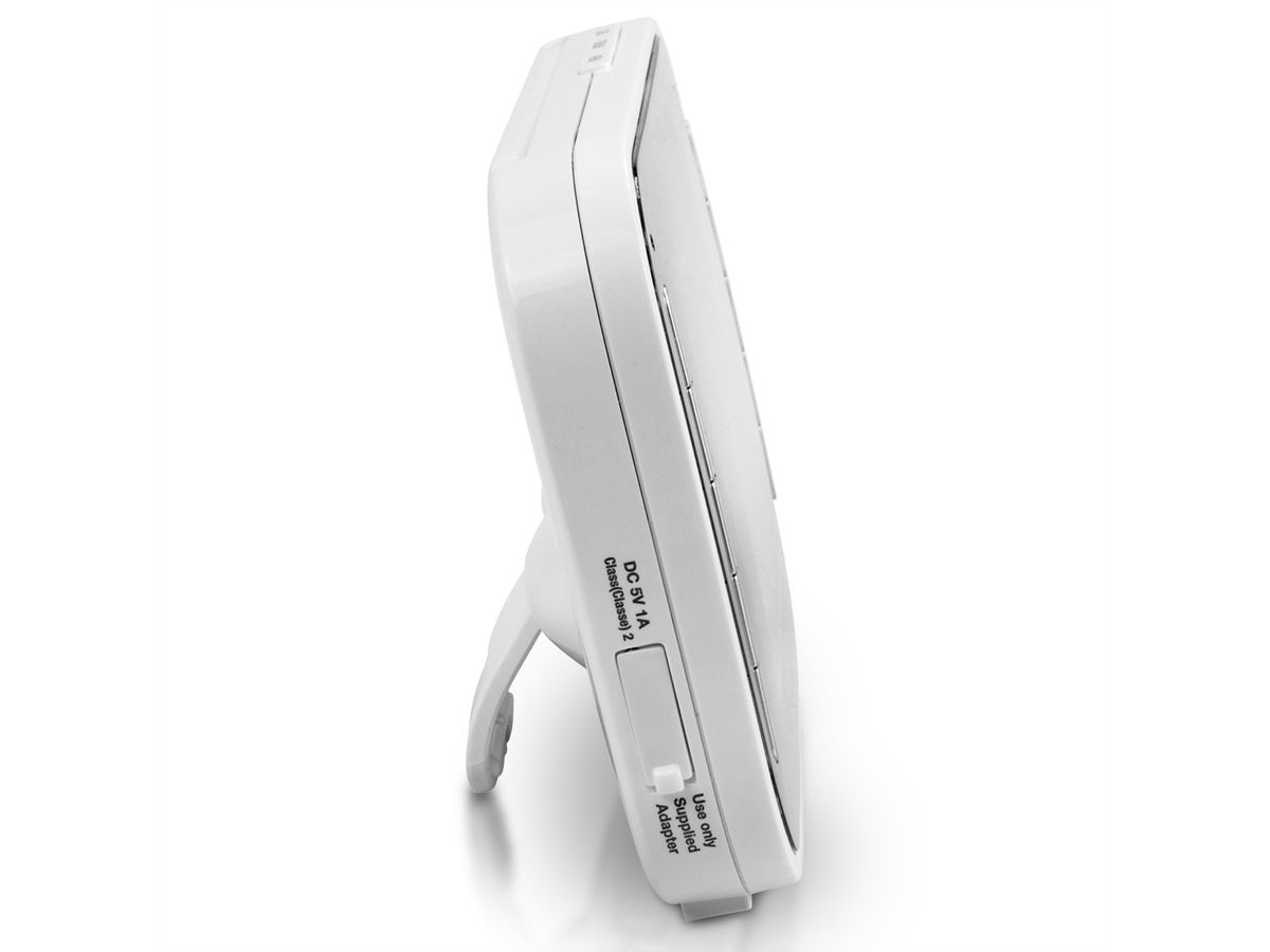 Alecto Babyphone DVM-200 Blanc-gris, écran 4.3 pouces , blanc, batterie, DECT, 50m/300m