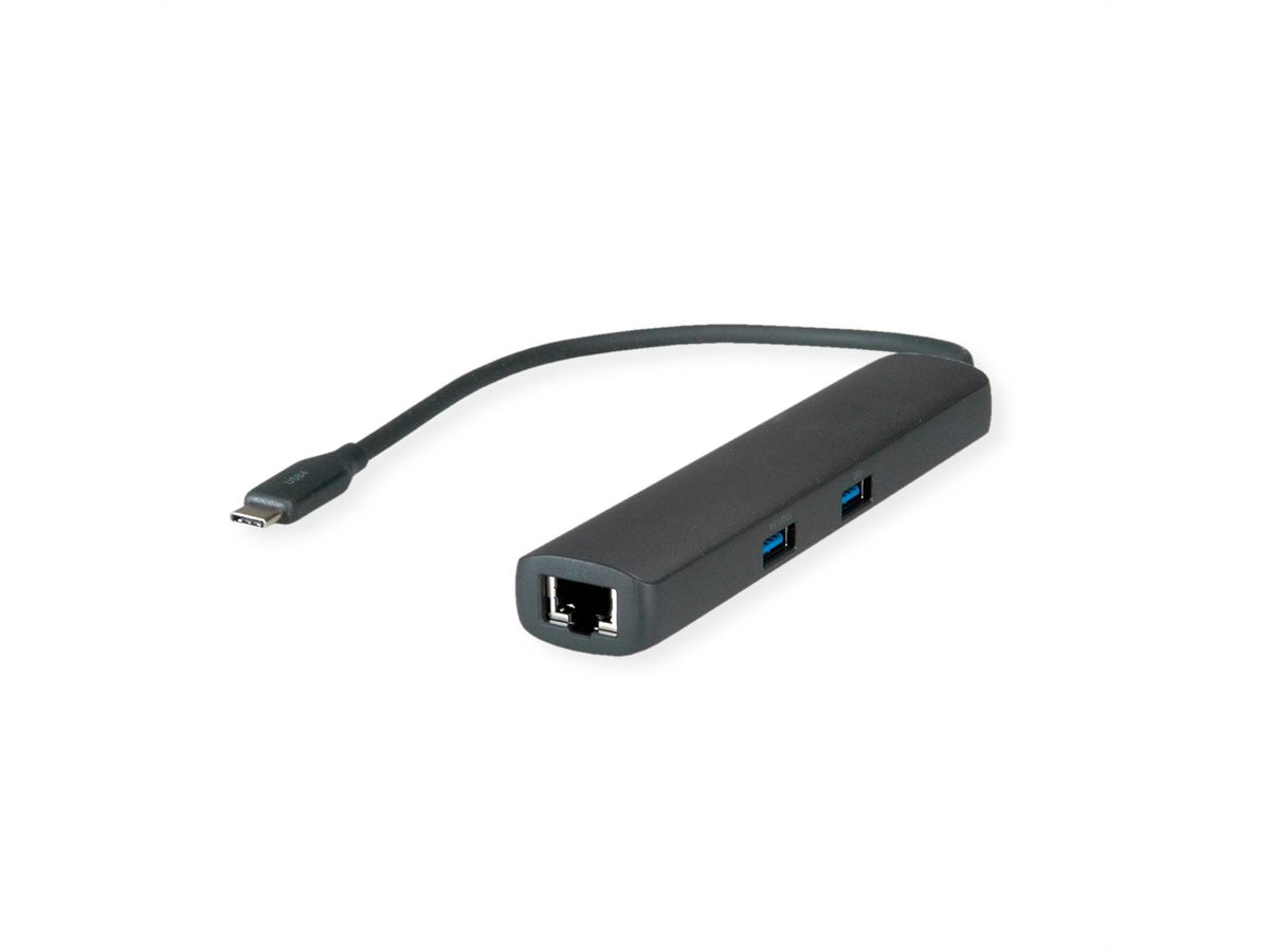 ROLINE Station d'accueil USB type C, HDMI 8K30, 3x USB3.2 Gen2 (2xA + 1xC), 1x PD, 1x 2,5GigaEth