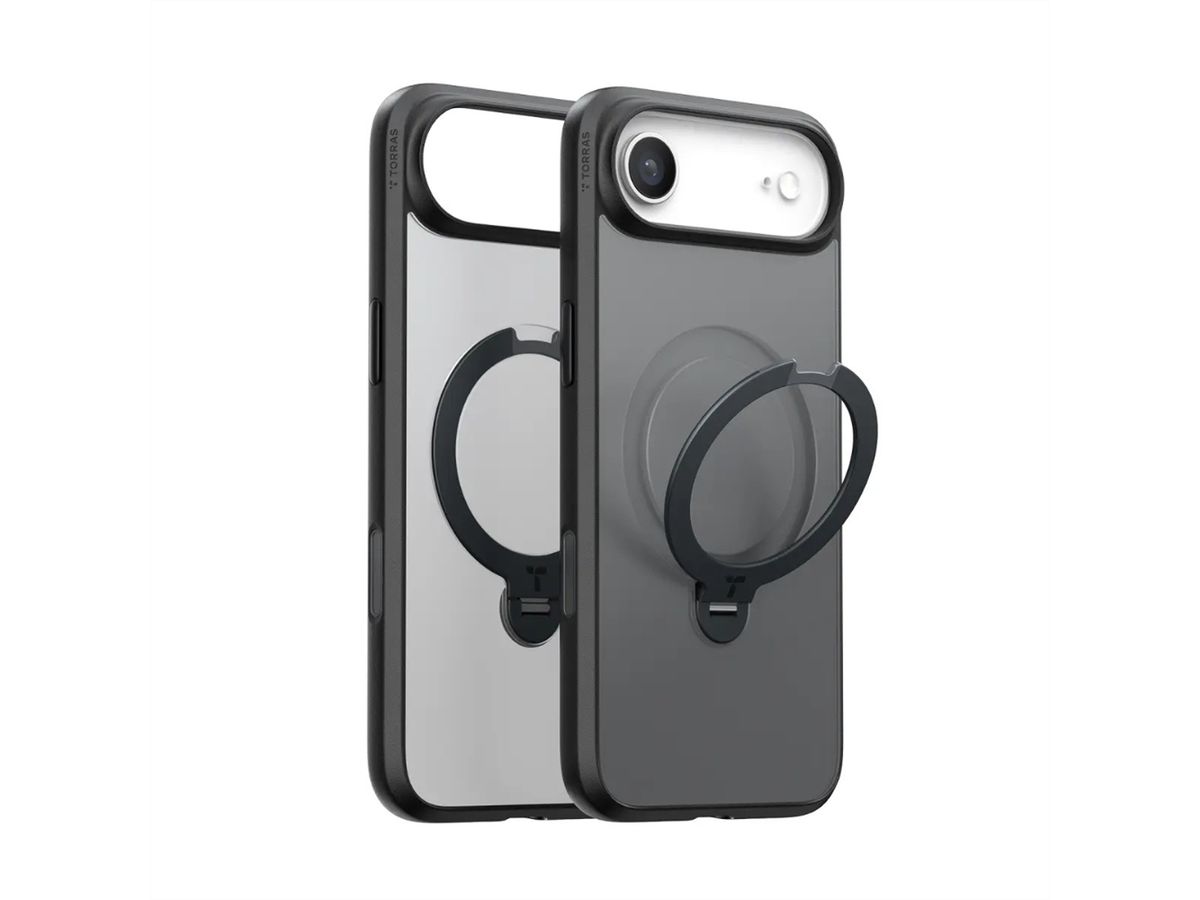 Torras Ostand 360° Case, iPhone 17 Air, MagSafe, noir, noir