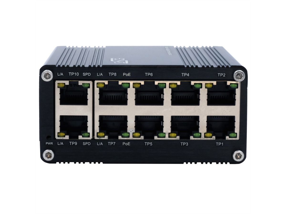 EXSYS EX-62025PoE Switch Ethernet industriel 10 ports PoE, non géré