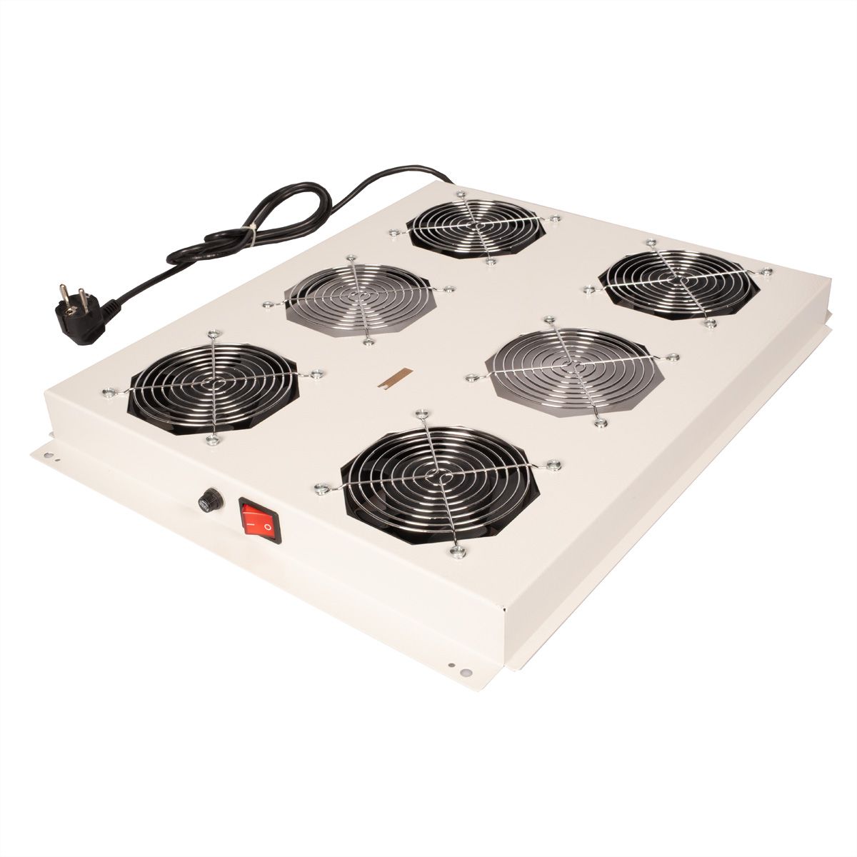 ROLINE 19-Zoll Dachlüftereinheit 4 Lüfter, ON/OFF für Serverschrank der PRO Serie, grau