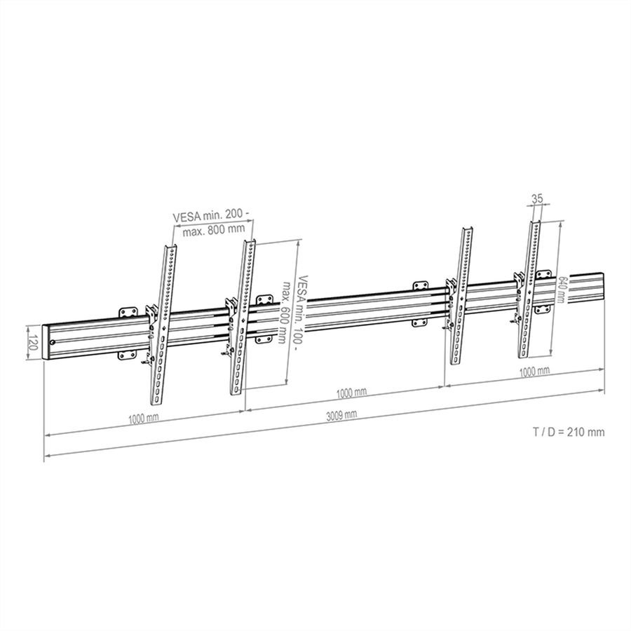 Hagor Wandhalterung CPS Wall 2x75-86"