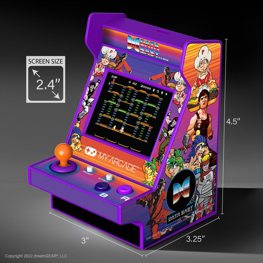 My Arcade Data East Hits Nano Player, Mini-Arcade, 208 Spiele, 2.4" Display