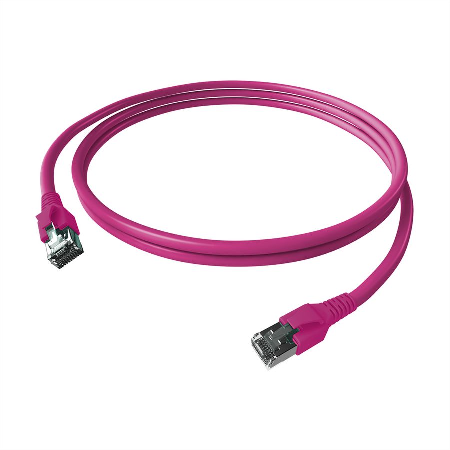 EasyLan FlexBoot Patchkabel Cat.6A, S/FTP, violett, 1 m