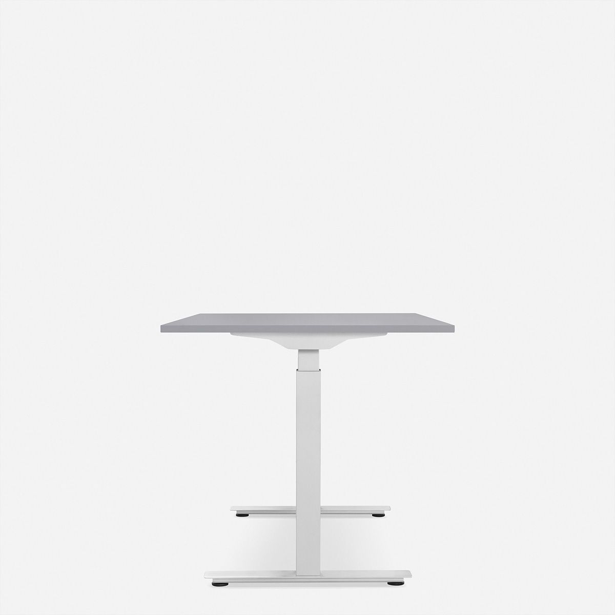 WRK21 Schreibtisch Smart 180 x 80 cm, Höhenverstellbar, Grau Uni / Weiss