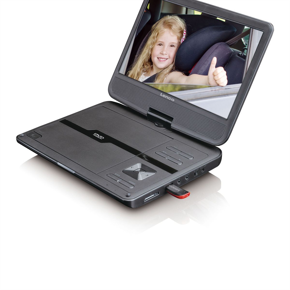 LENCO DVP-1010, portabler DVD-Player, 10"