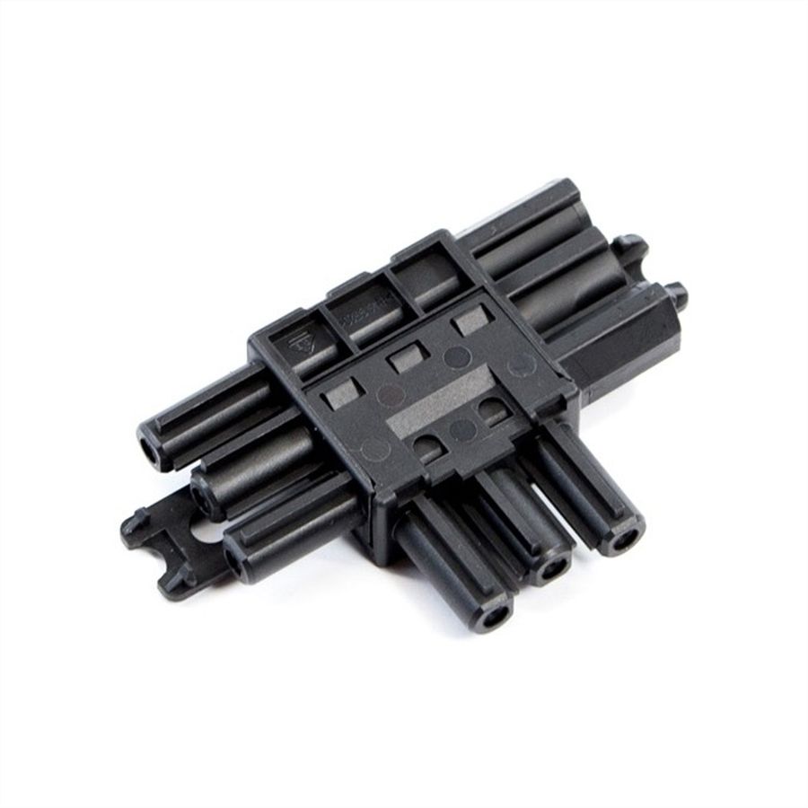 BACHMANN Bloc de distribution WIELAND GST18 1xIn/2xOut avec pattes de blocage, noir