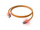 EasyLan DualBoot LED Patchkabel RJ45 S/FTP Cat.6A (Class EA), mit saCon Stecker, LSOH, orange, 10 m