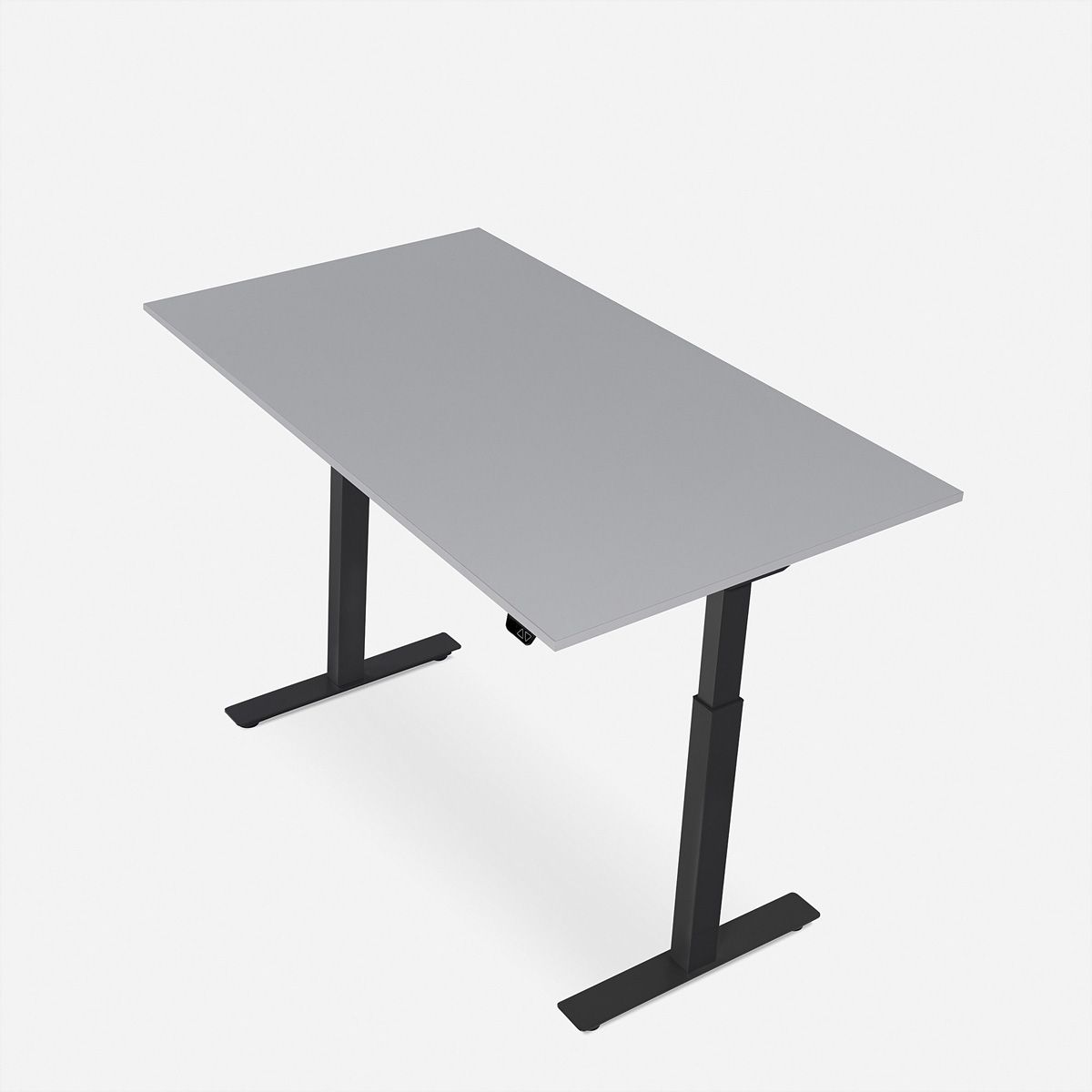 WRK21 Schreibtisch Smart 180 x 80 cm, Höhenverstellbar, Grau Uni / Schwarz