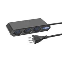 Steffen Bloc multiprises de bureau Alu Desk, 2x T13, 1x USB-A, 1x USB-C, 1.5m, blanc