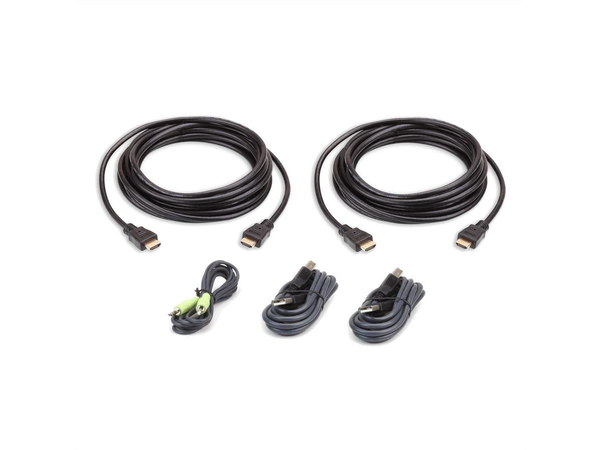 ATEN 2L-7D03UHX5 Kit de câbles KVM sécurisé deux affichages HDMI USB