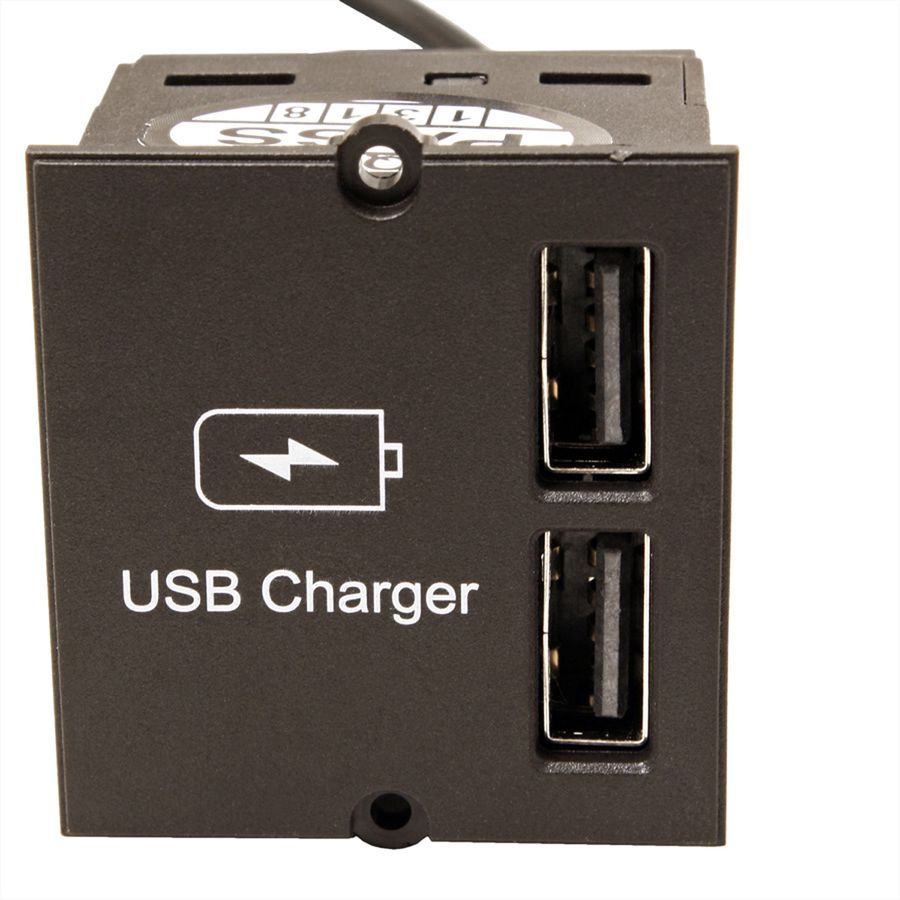 BACHMANN Module Custom USB Double-chargeur, noir, 0,2 m