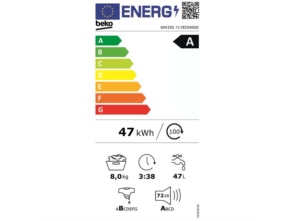 Beko Waschmaschine W350, 9kg