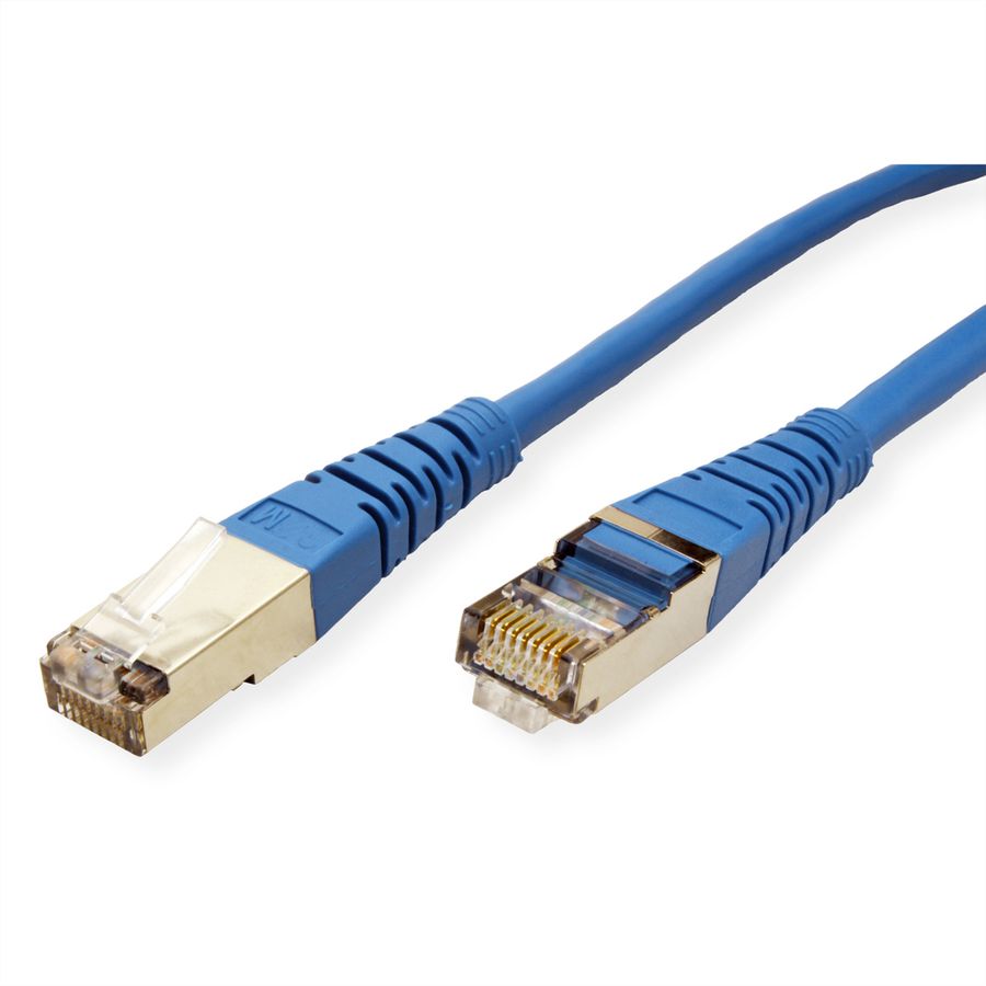Cordon ROLINE Cat.5e (Classe D) SF/UTP AWG26, bleu, 5 m