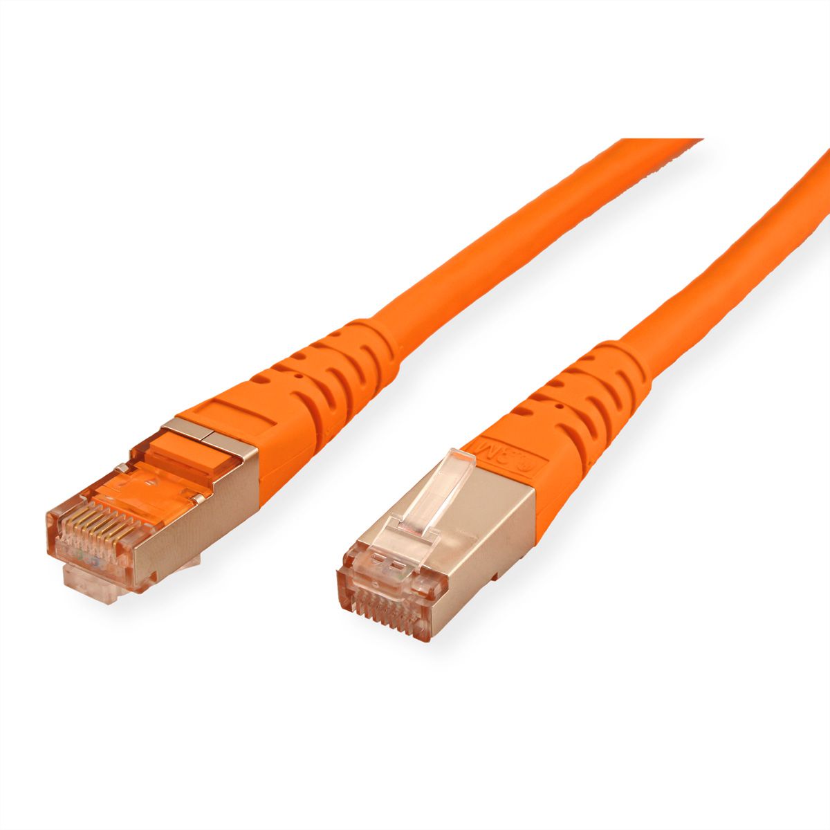 Cordon ROLINE Cat.6 (Classe E) S/FTP (PiMF), orange, 1 m