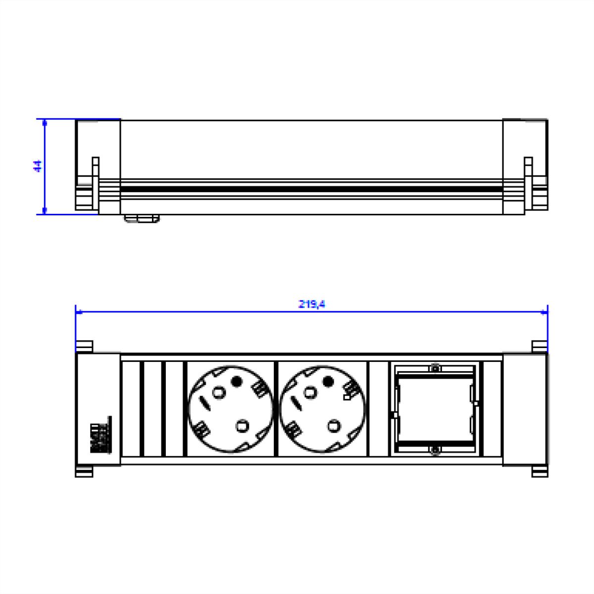 BACHMANN POWER FRAME 2xCEE7/3 1xCM, ALLEMAND