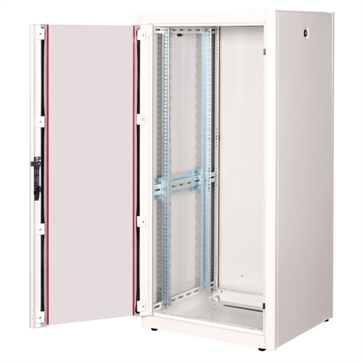 ROLINE 19-Zoll Netzwerkschrank Basic 26 HE, 600x600 BxT Glastür grau