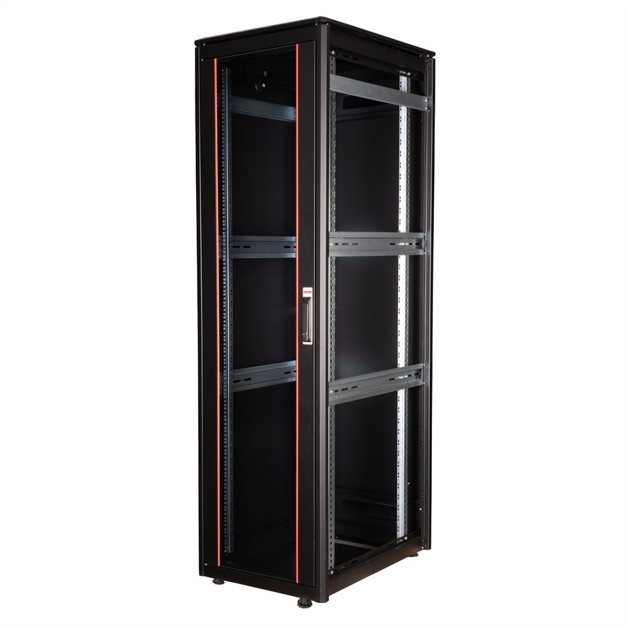 ROLINE 19-Zoll Netzwerkschrank Pro 42 HE, 600x800 BxT Glastür schwarz