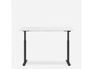 WRK21 Bureau Smart 160 x 80 cm, Hauteur réglable, Blanc uni / Noir