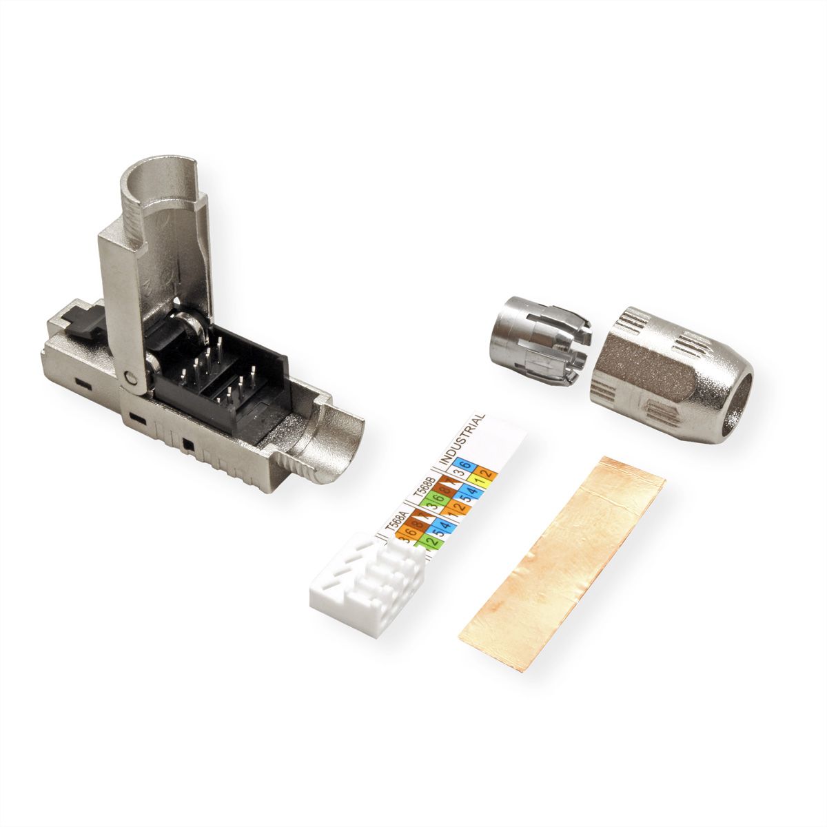 ROLINE Connecteur RJ-45 à confectionner Cat.6A (Classe EA), STP, argent