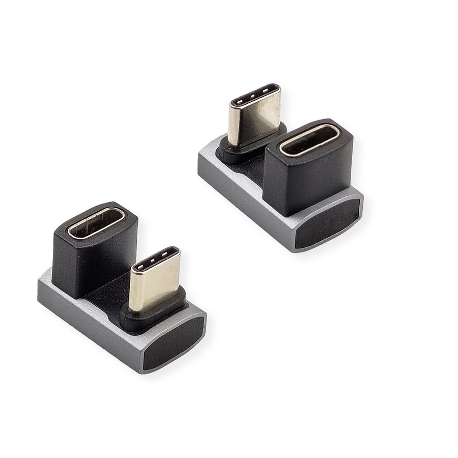 ROLINE Adaptateur USB4 Gen 3x2, Aluminium, 360°, Type C, M/F, argent