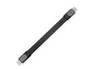 ROLINE Câble USB4 Gen3x2, C-C, M/M, 8K UHD-2, 40Gbit/s, 100W, plat, noir, 15 cm