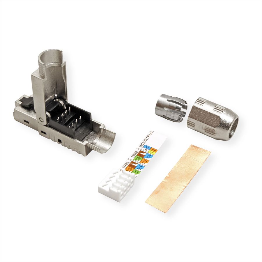 ROLINE Connecteur RJ-45 à confectionner Cat.6A (Classe EA), STP, argent