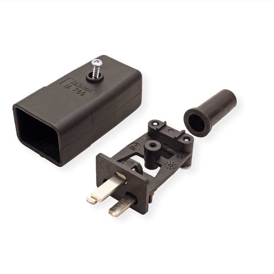 BACHMANN Kaltgerätestecker IEC320 C20 16A/250VAC, Schraubanschluß, schwarz