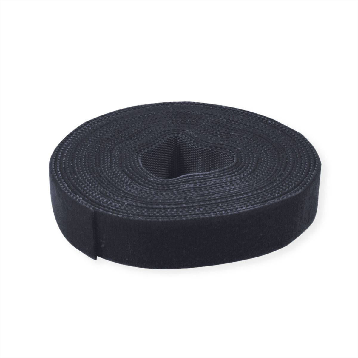VALUE Bande auto-agrippante sur rouleau, 10mm, noir, 25 m