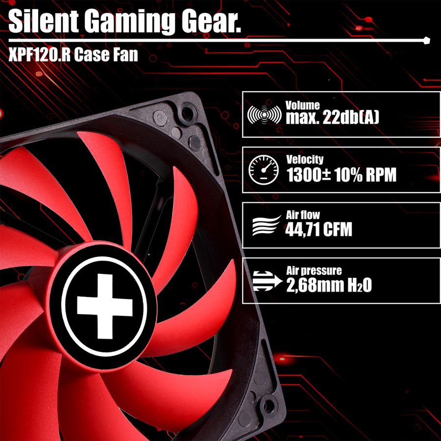 Xilence XPF120.R 120mm Performance Ventilateur de boîtier, 3PIN