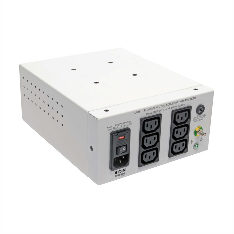 Eaton Isol. Trafo Dual-Volt. 115/230V 600W 60601-1 Medical C14 In 6 C13 Out