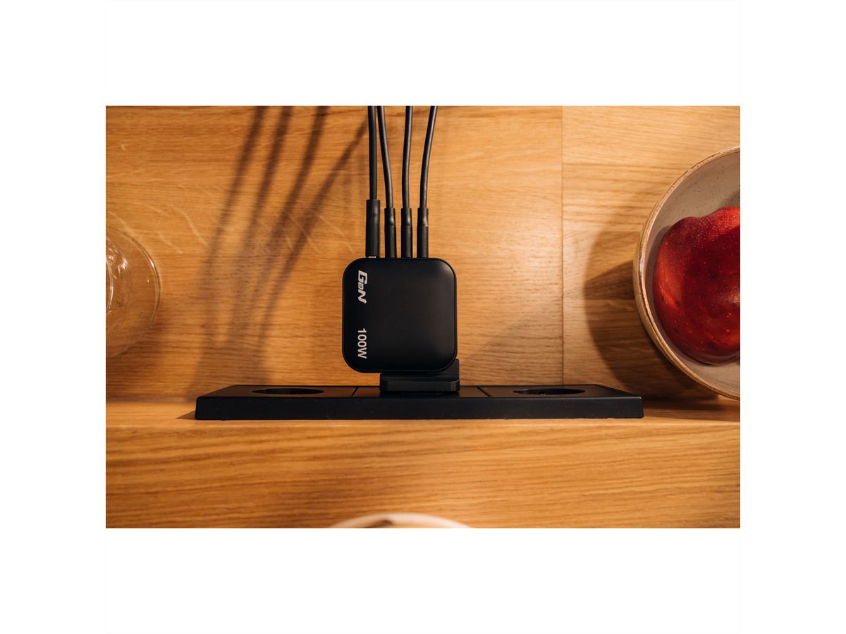 Verbatim Mini GaN 4 Port Charger 100W, 3x USB-C, 1x USB-A