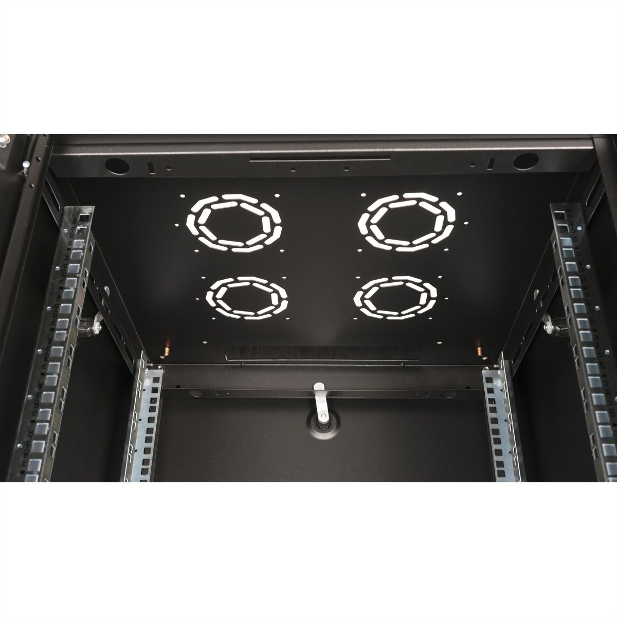 ROLINE 19-Zoll Netzwerkschrank Basic 42 HE, 600x600 BxT Glastür schwarz