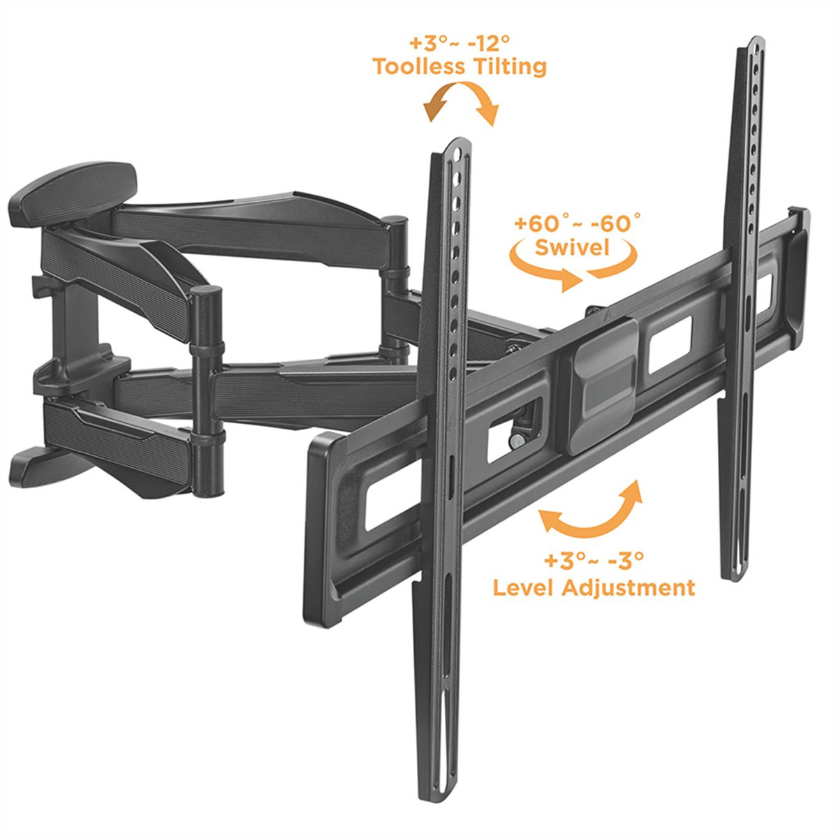 VALUE Support mural pour écrans LCD, flexible et élégant, 37–80 pouces, jusqu'à 45 kg