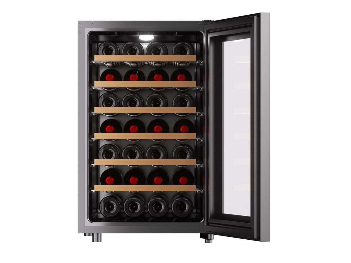 Climadiff Weinkühlschrank CUVEE28, Freistehend, 1 Zone, 28 Flaschen
