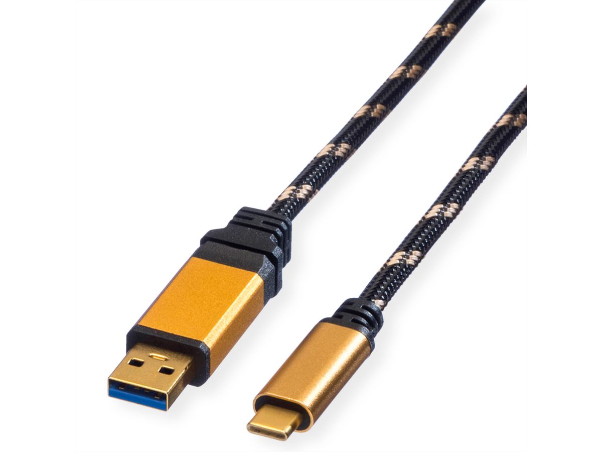 ROLINE GOLD Câble USB 3.2 Gen 1, A-C, M/M, 0,5 m