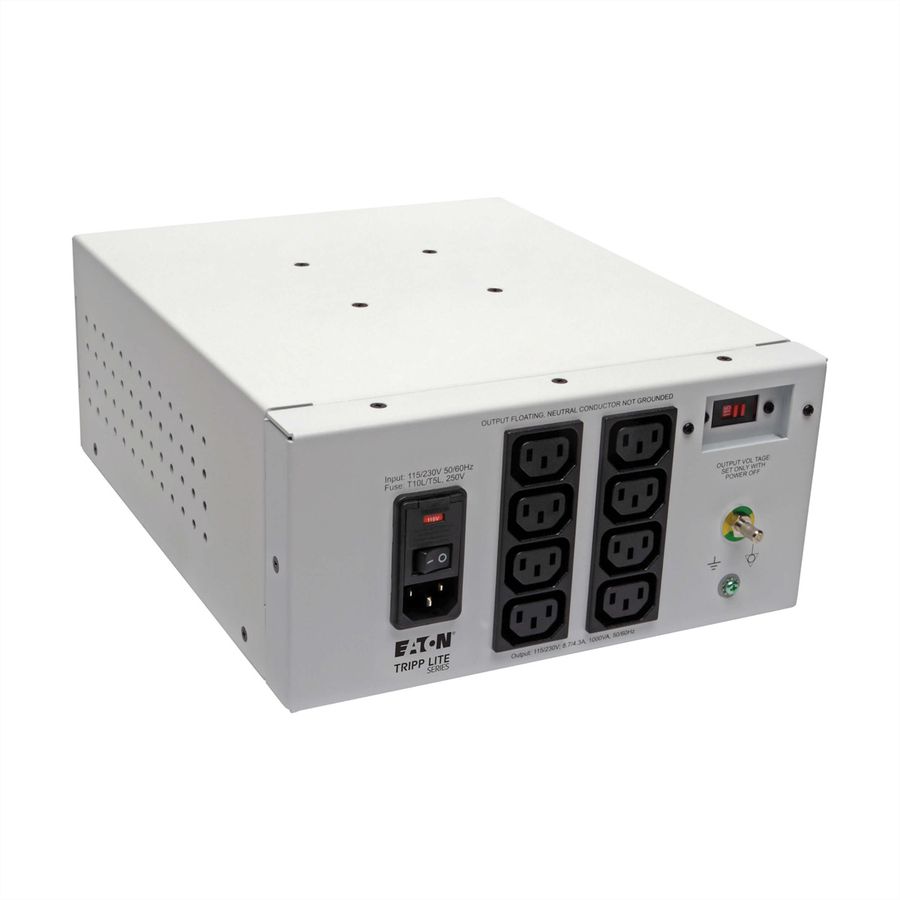 Eaton Isol. Trafo Dual-Volt. 115/230V 1000W 60601-1 Medical C14 In 8 C13 Out